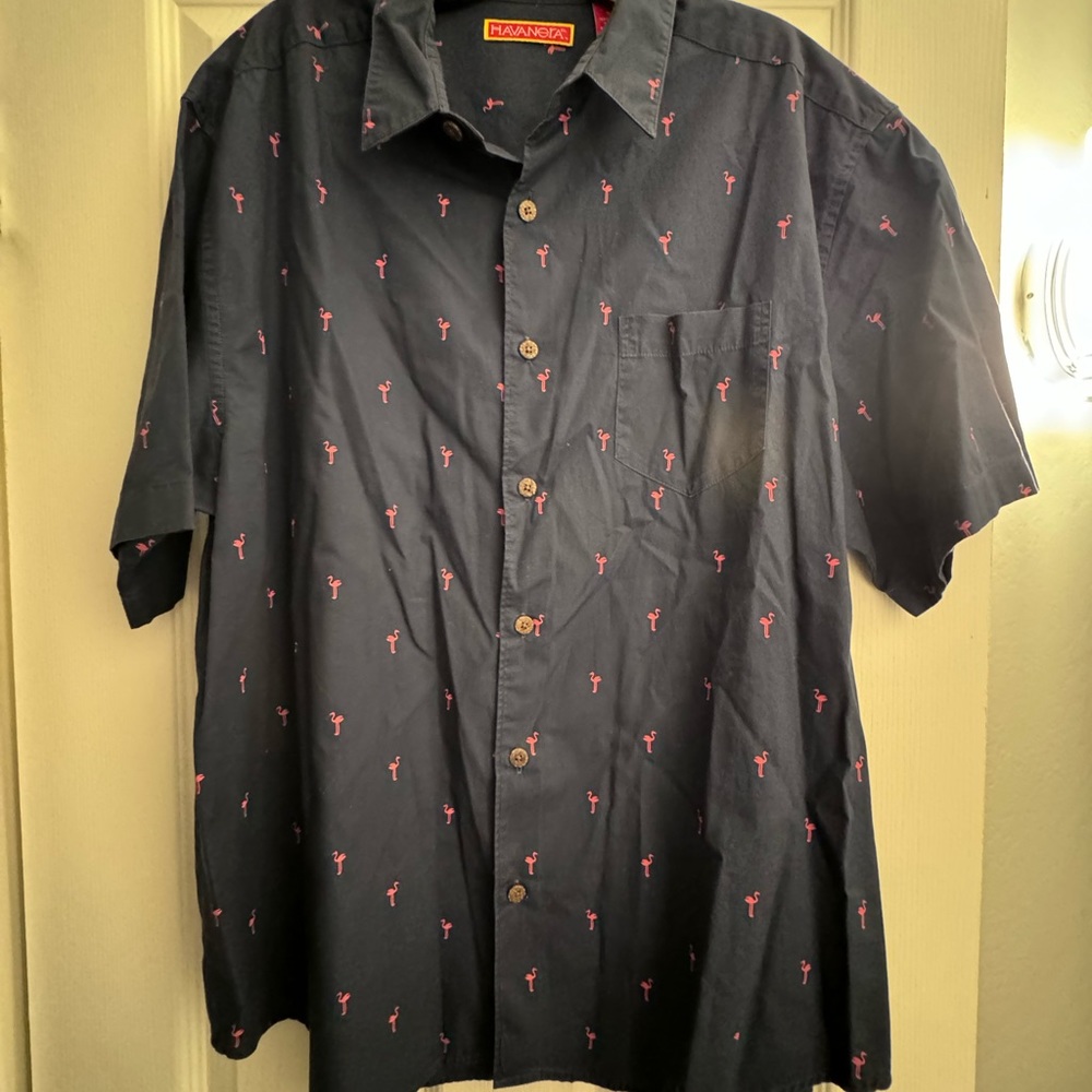Havanera Flamingo Dress Shirt XL